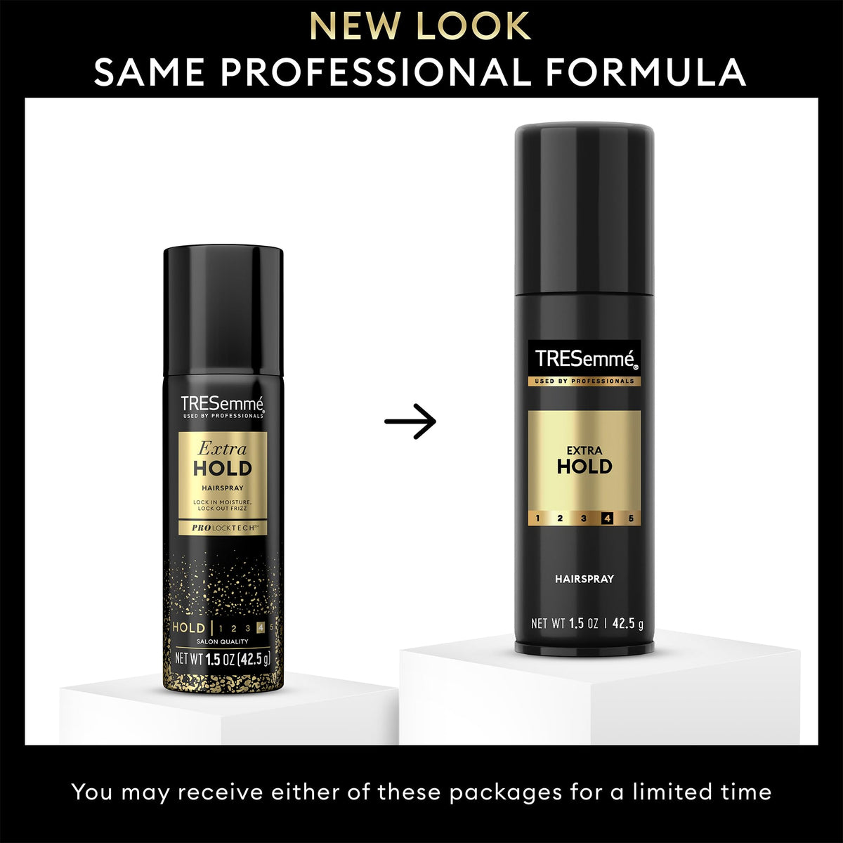 TRESemmé Travel Hairspray packaging with 12 cans