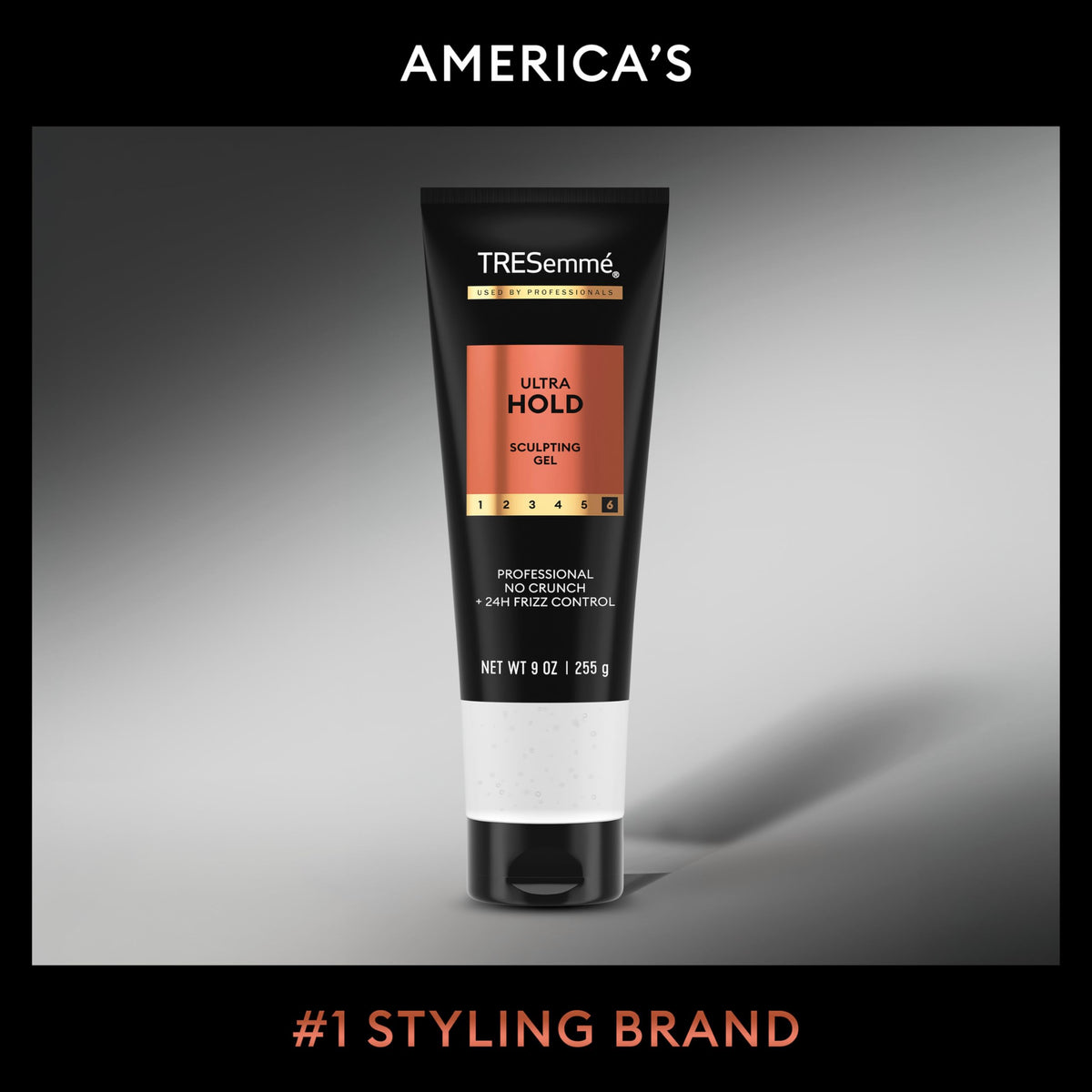 TRESemmé Ultra Hold Gel 9 oz application on damp hair