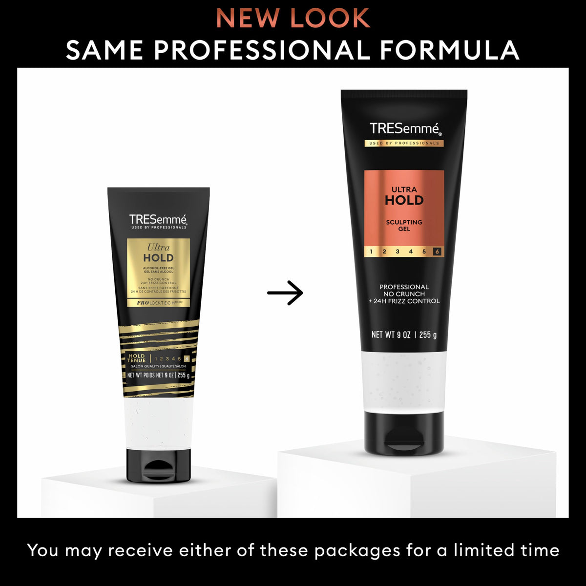 TRESemmé Ultra Hold Gel 9 oz side view showing texture