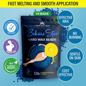 Tress Wellness Wax Beads 2 x 1.2lb kit contents