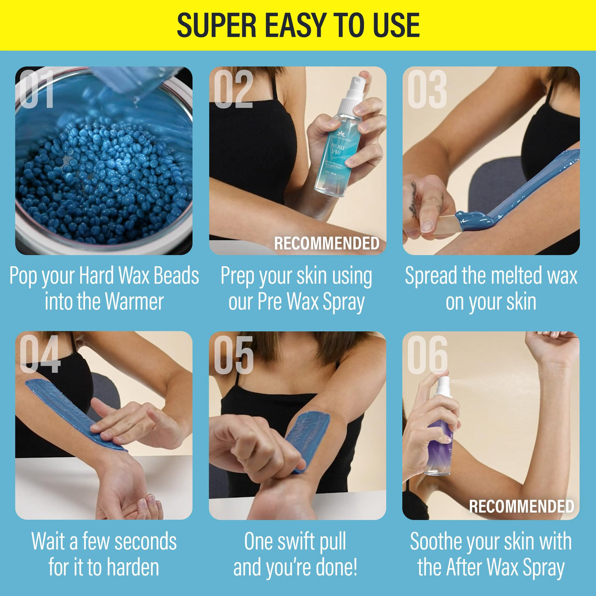 Tress Wellness Wax Beads application on skin