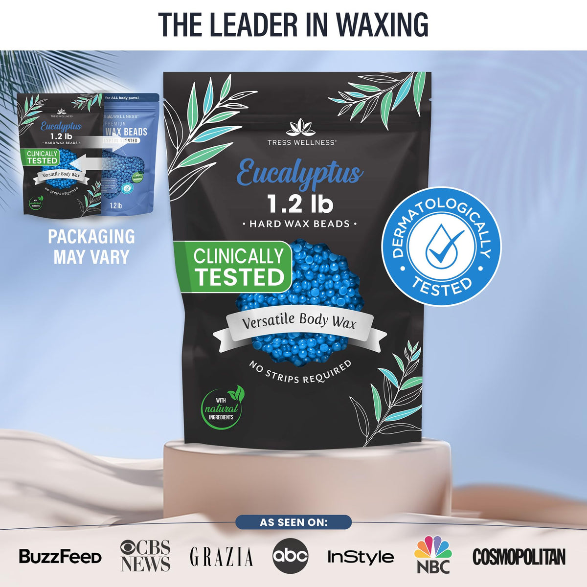 Tress Wellness Wax Beads Eucalyptus 1.2lbs packaging