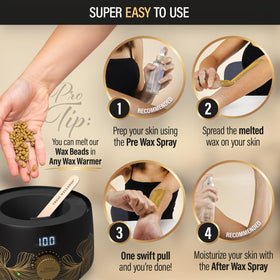 Tress Wellness Wax Beads in a bowl for easy use