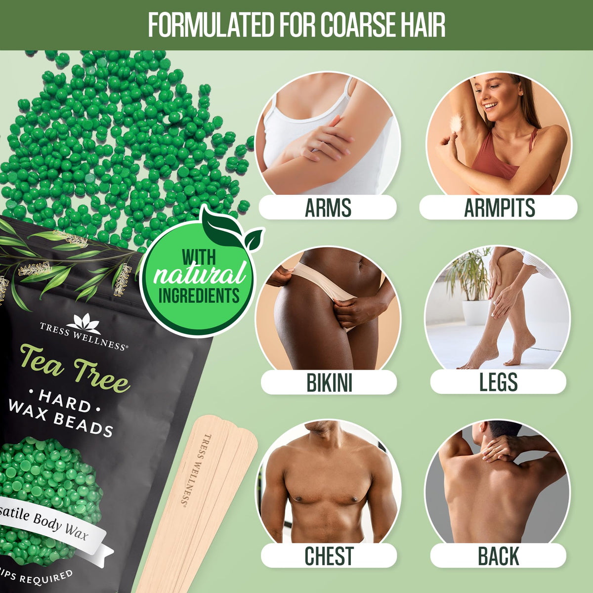 Tress Wellness Wax Beads Kit with waxing guide