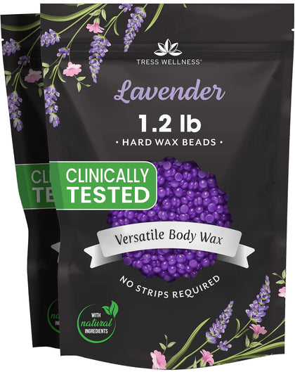 Tress Wellness Wax Beads Lavender 2 x 1.2lb packaging front view