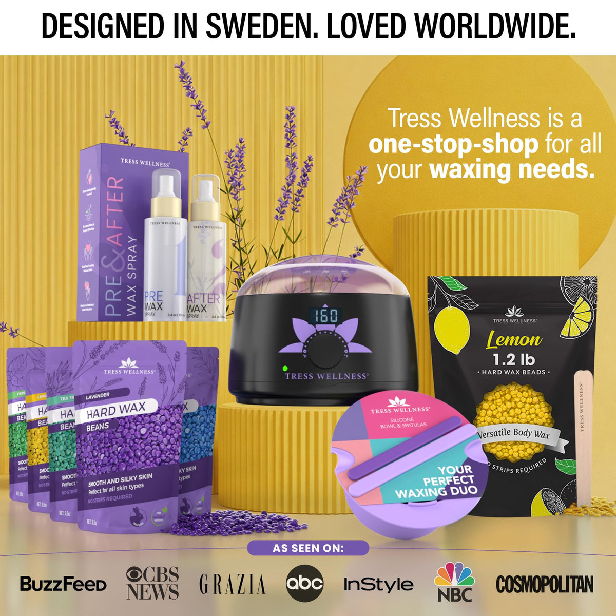 Tress Wellness Wax Beads packaging layout