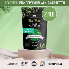 Tress Wellness Wax Beads packaging with tea tree scent label