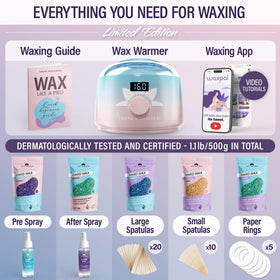 Tress Wellness Waxing Kit digital display close-up
