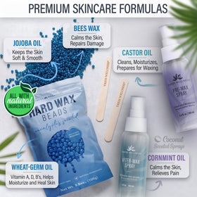 Tress Wellness Waxing Kit displayed with packaging and instructions