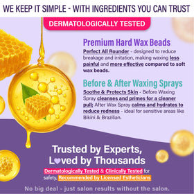 Tress Wellness Waxing Kit instructional guide