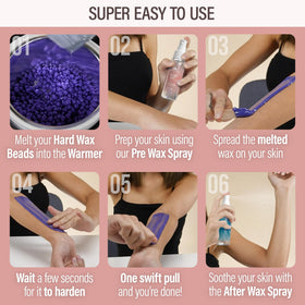 Tress Wellness Waxing Kit instructional guide and tutorial app access