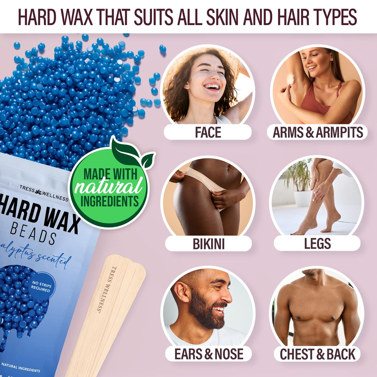 Tress Wellness waxing sticks and protective collars