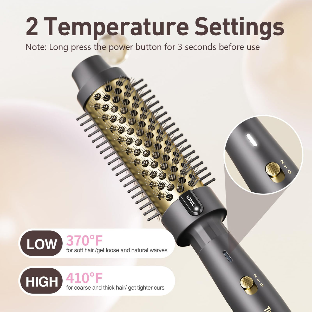 Tresses Touch Thermal Brush 1.5 inch side view