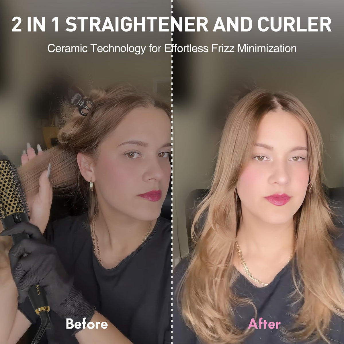 Tresses Touch Thermal Brush 1.5 inch with tangle-free bristles