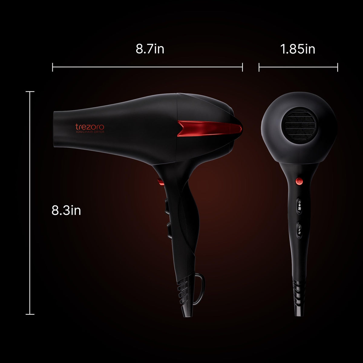 TREZORO hair dryer with cool shot button
