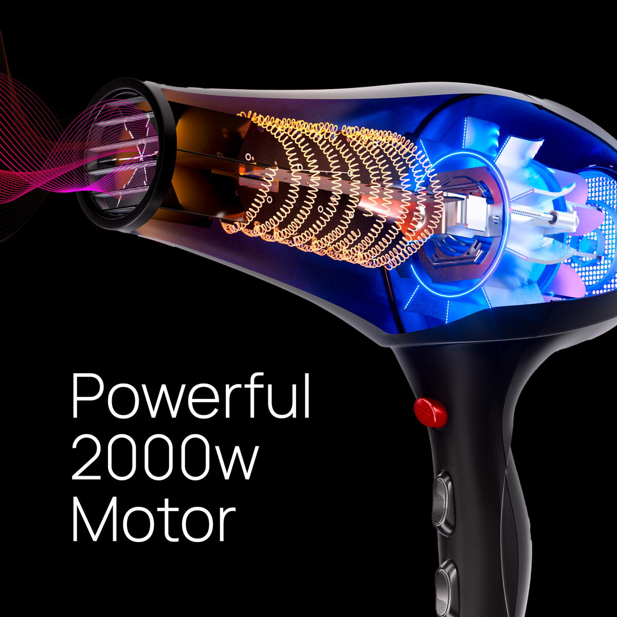 TREZORO Professional Hair Dryer back view