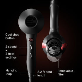 TREZORO Professional Hair Dryer side view
