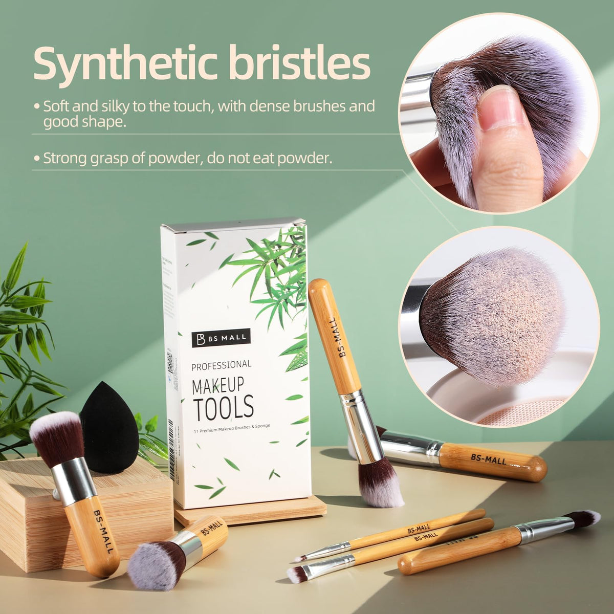 Triangle puffs and makeup sponge from BS-MALL brush set