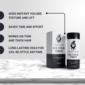 Tribal Chimp Hair Styling Powder 10g container close-up