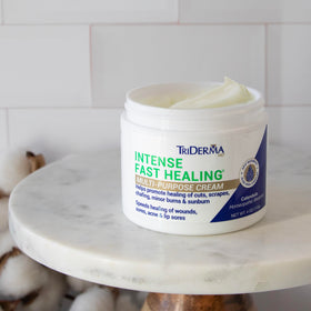 TriDerma Intense Fast Healing Cream 4oz application on a tattoo