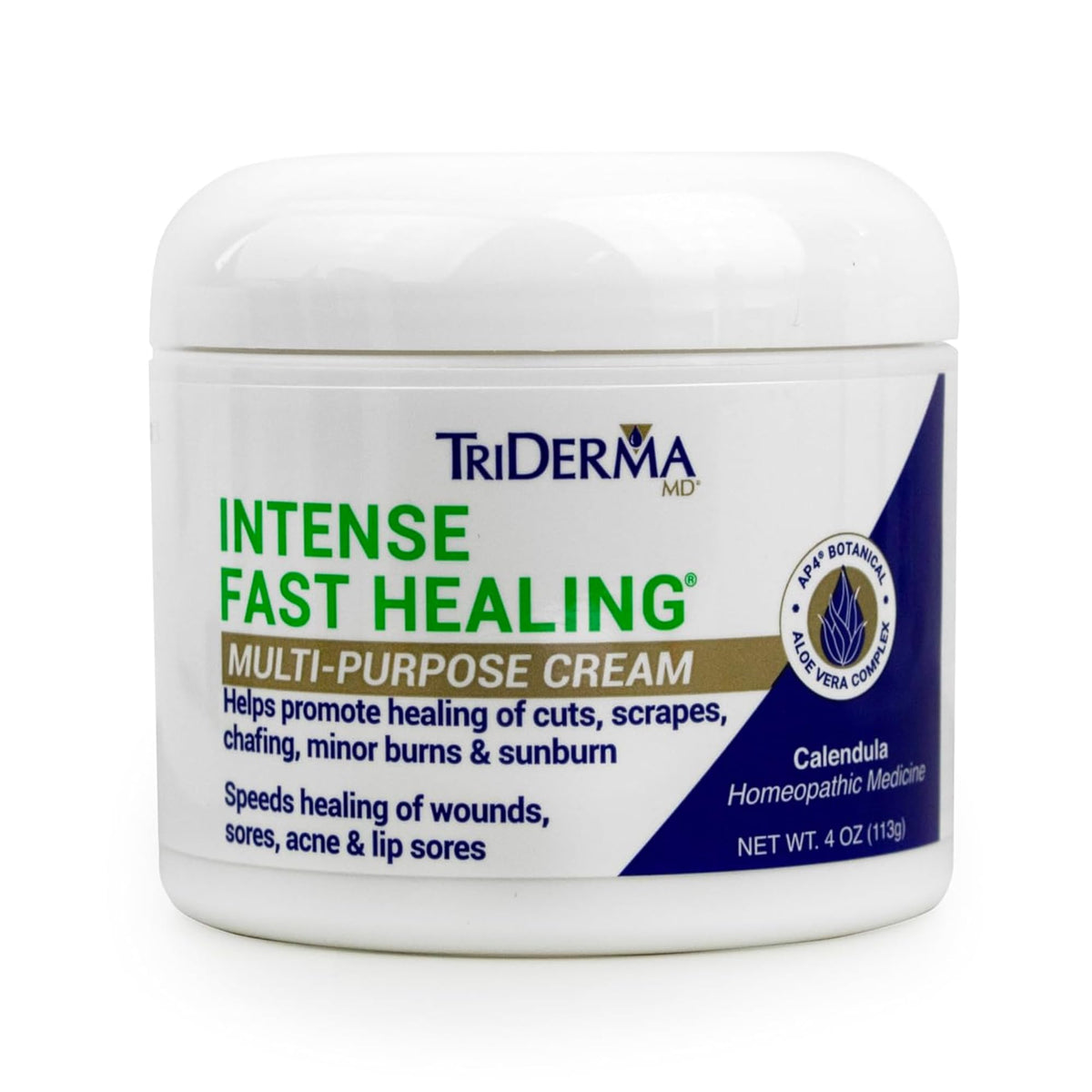 TriDerma Intense Fast Healing Cream 4oz front view