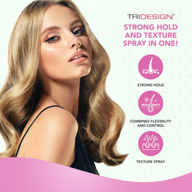 TRIDESIGN Aerogel Hair Spray back view showing ingredients