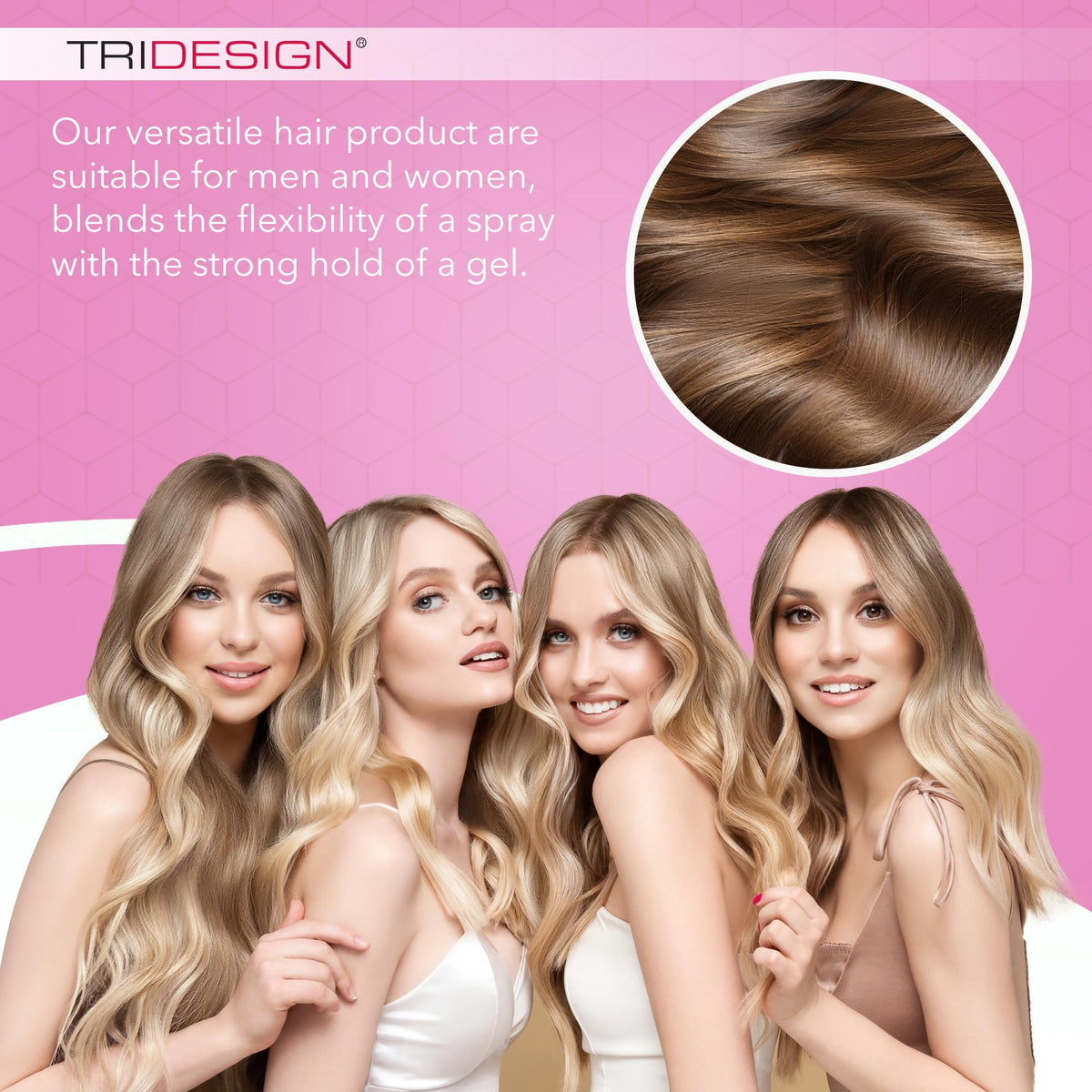 TRIDESIGN Aerogel Hair Spray in lifestyle setting on vanity