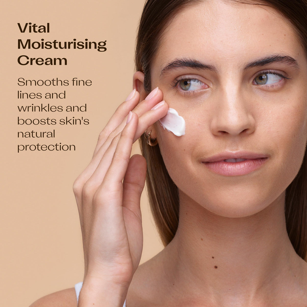 Trilogy Vital Moisturizing Cream jar with lid open