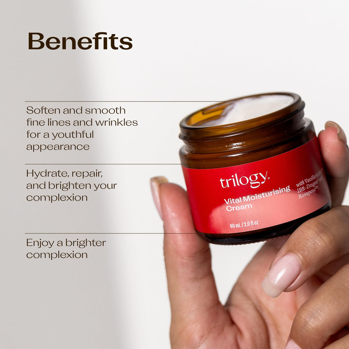 Trilogy Vital Moisturizing Cream texture close-up