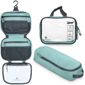 TRIPPED Travel Gear 3-Piece Toiletry Bag Set front view