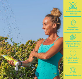 TRISWIM body wash packaging with zen lime and mango scent