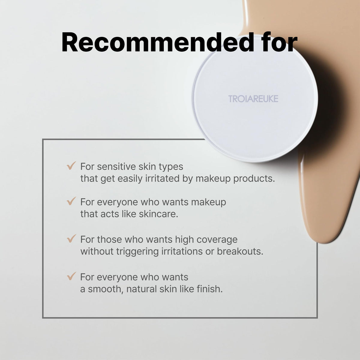 TROIAREUKE A+ Cushion Foundation Shade 21 texture close-up