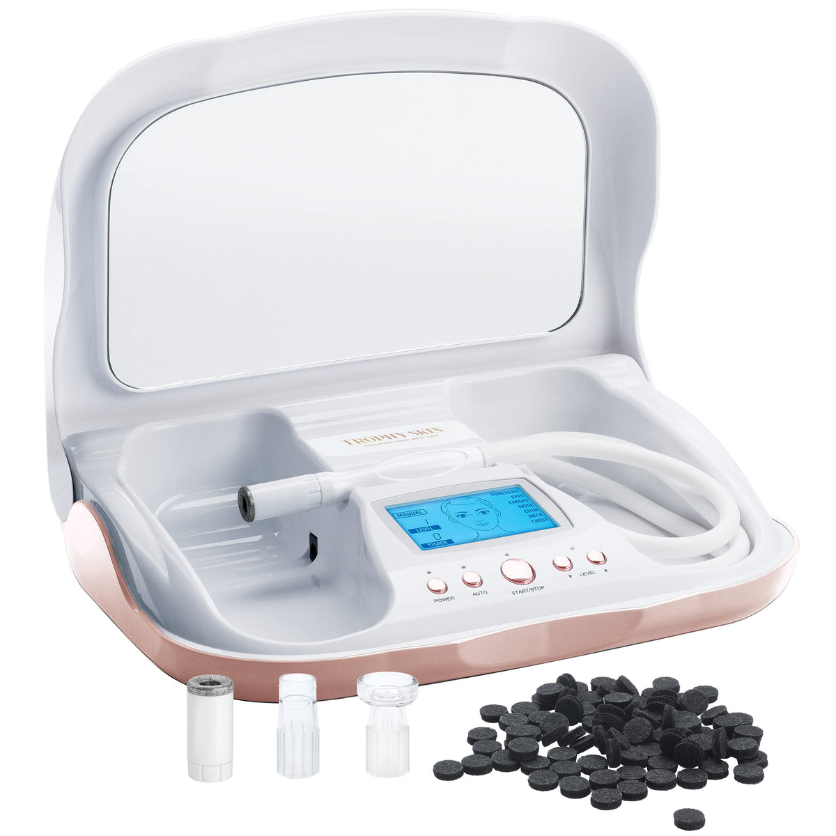 Trophy Skin MicrodermMD white microdermabrasion kit front view