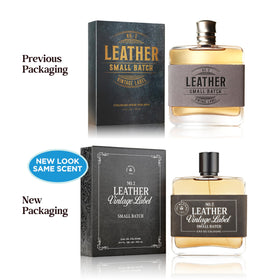 Tru Fragrance Beauty Leather #2 Cologne bottle side view