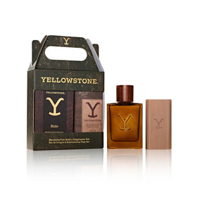 Tru Fragrance Beauty Yellowstone Men's Gift Set packaging front view