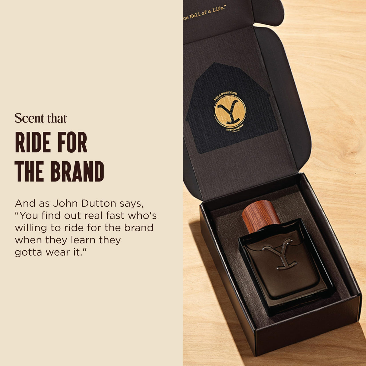 Tru Fragrance Beauty Yellowstone Ride Reserve Men's Cologne on a table