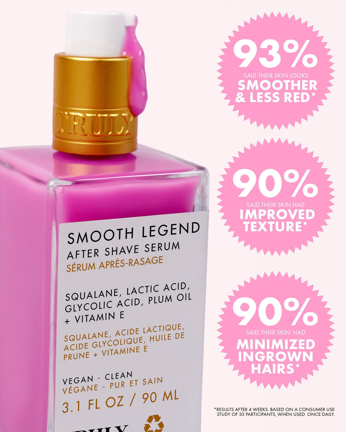 Truly Smooth Legend After Shave Serum packaging details