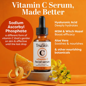 TruSkin Brightening Vitamin C Serum bottle with dropper