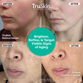TruSkin Face Serum Duo on a bathroom counter