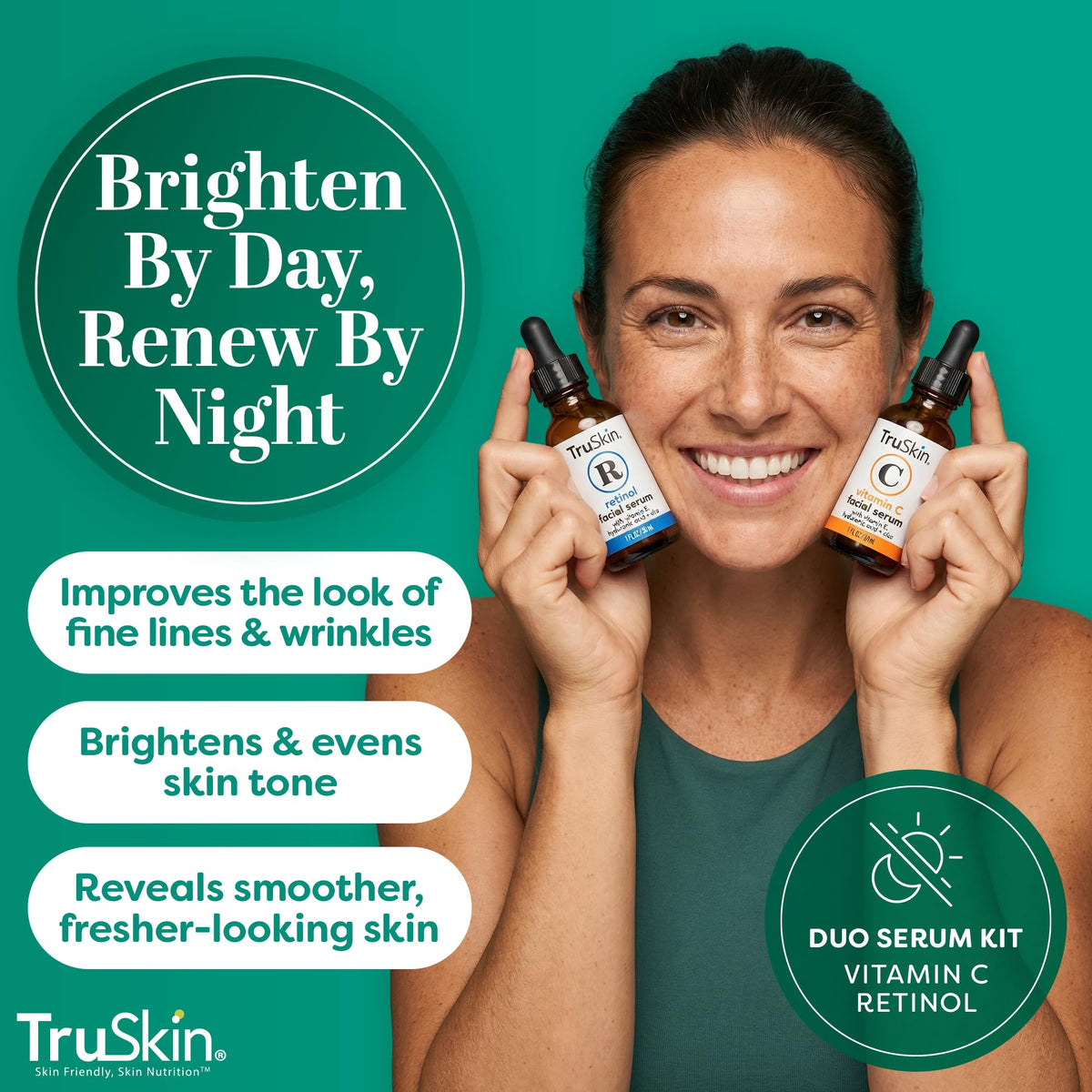 TruSkin Retinol Serum bottle with dropper