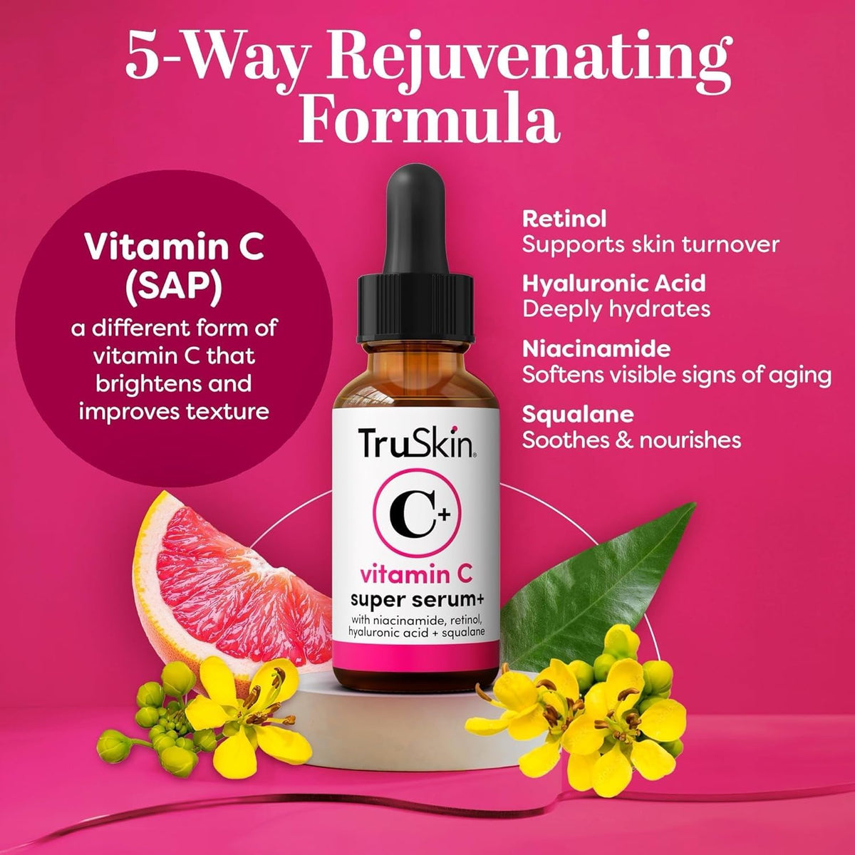 TruSkin Vitamin C Super Serum bottle with dropper