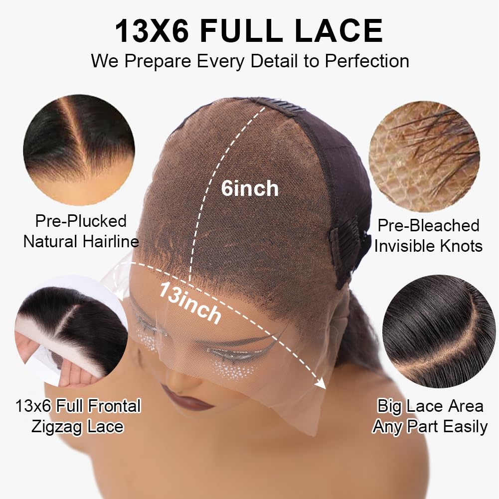 tsiyu 13x6 Deep Wave Lace Front Wig close-up of lace