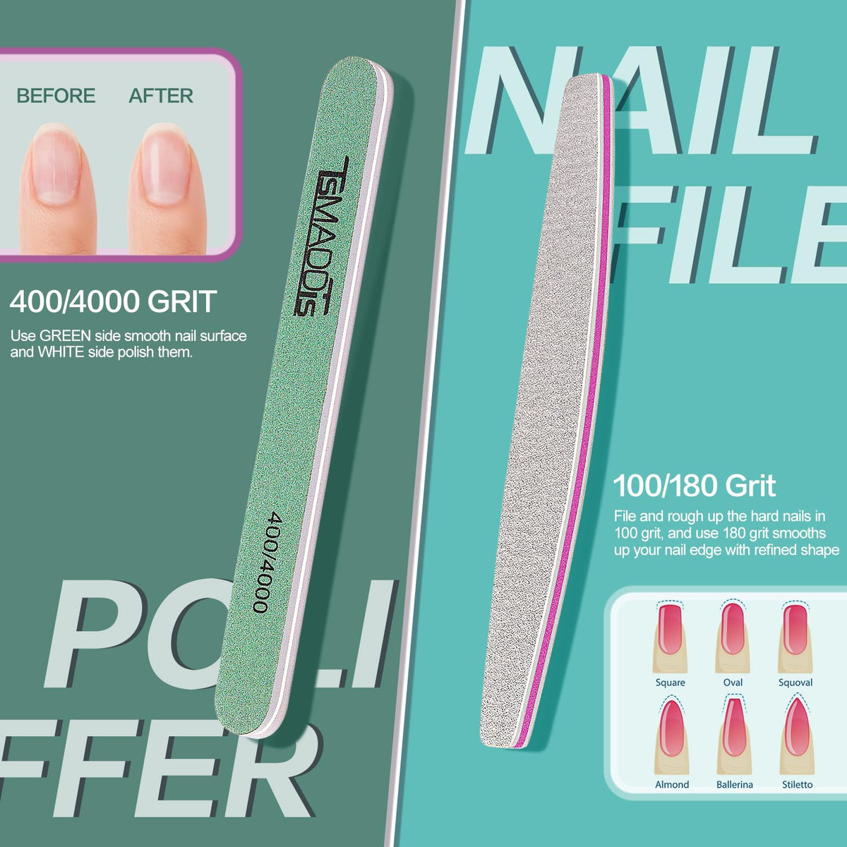 TsMADDTs 7-way nail files and buffers