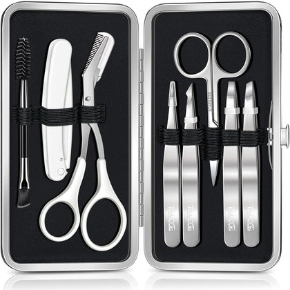 TsMADDTs 8 in 1 Eyebrow Kit with tweezers and scissors