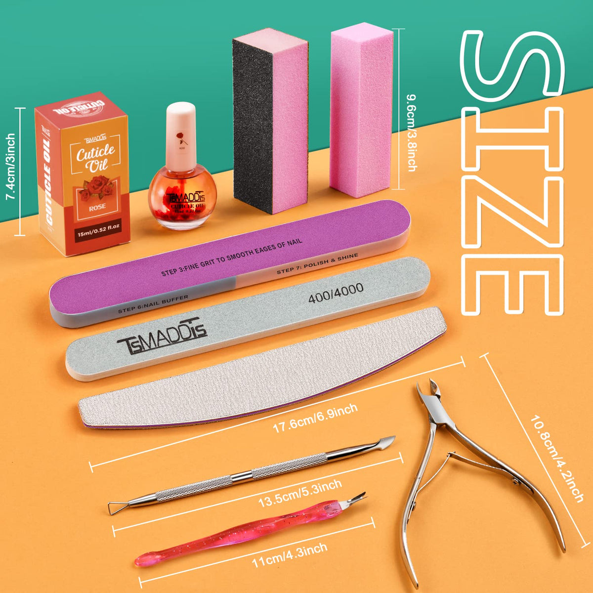 TsMADDTs cuticle nipper and pusher in kit
