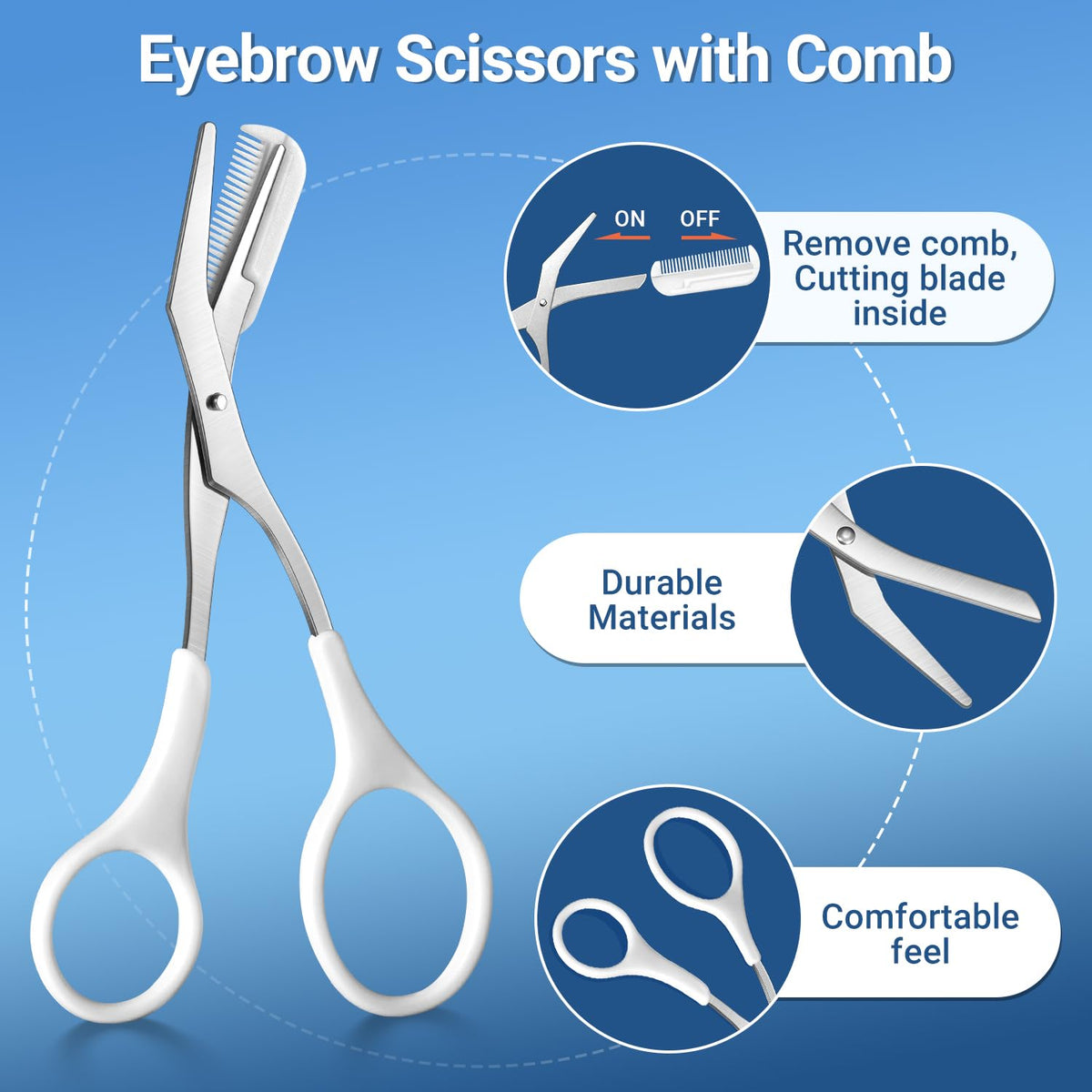 TsMADDTs double-sided eyebrow brush and comb