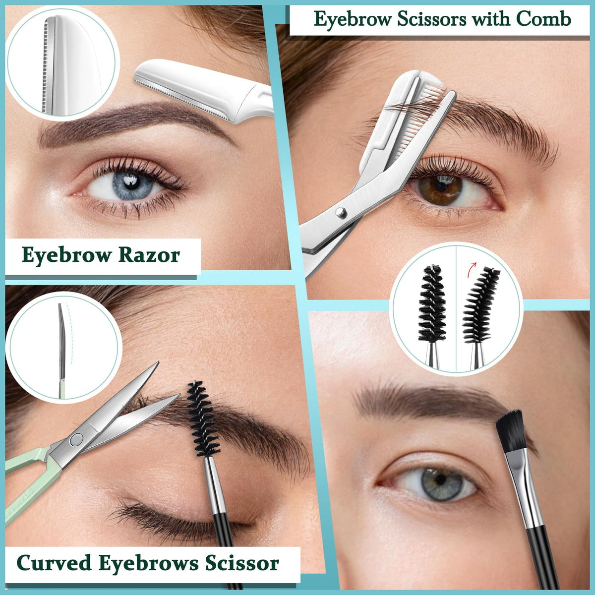 TsMADDTs eyebrow kit components laid out