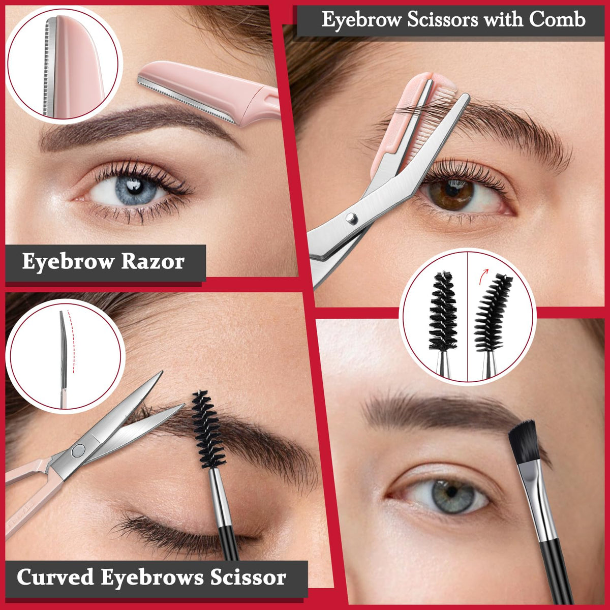TsMADDTs eyebrow kit tools laid out on a surface
