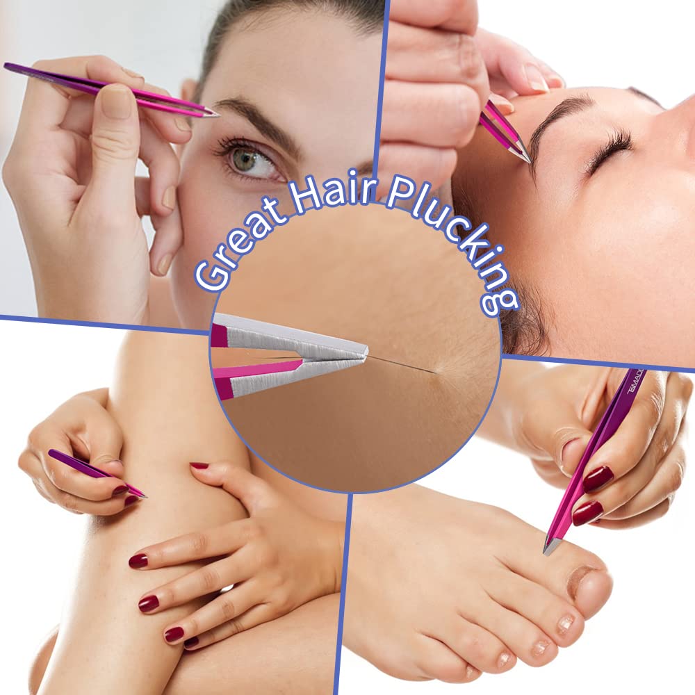 TsMADDTs Eyebrow Tweezer Set in a travel bag