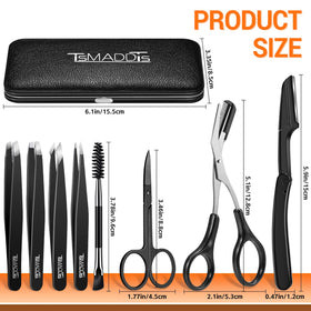 TsMADDTs eyebrow tweezers set including various styles